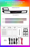 Icarsin OEM Ambient Lighting Kit untuk BMW E60 Seri 5 2003-2006 Pre-LCI M5 Peningkatan Lampu LED Interior Aksesoris Trim