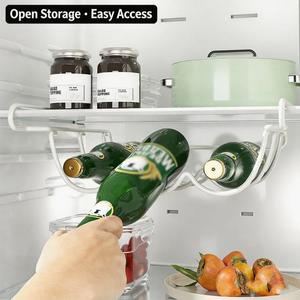 <span class=keywords><strong>Portabottiglie</strong></span> per Frigorifero Sotto Ripiano a Prezzo Conveniente, Organizzatore in Metallo per Bevande - Product Image 2