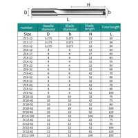 Fraise droite en carbure à 2 dents 4mm 6mm pour CNC, outil de découpe pour machine à bois