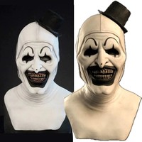 Masque de Clown Art the Clown d'horreur pour Halloween, masque intégral en latex effrayant pour cosplay Terrifier, accessoires pour fête costumée de carnaval