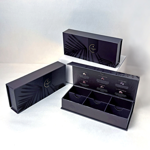 Phong Cách Mới Màu Đen Sang Trọng Thực Phẩm Giấy Hộp Quà Tặng Bao Bì Biểu Tượng Tùy Chỉnh Và Kích Thước Sô Cô La Kẹo Lật Từ Hộp Quà Tặng Giấy Thực Phẩm Hộp - Product Image 3