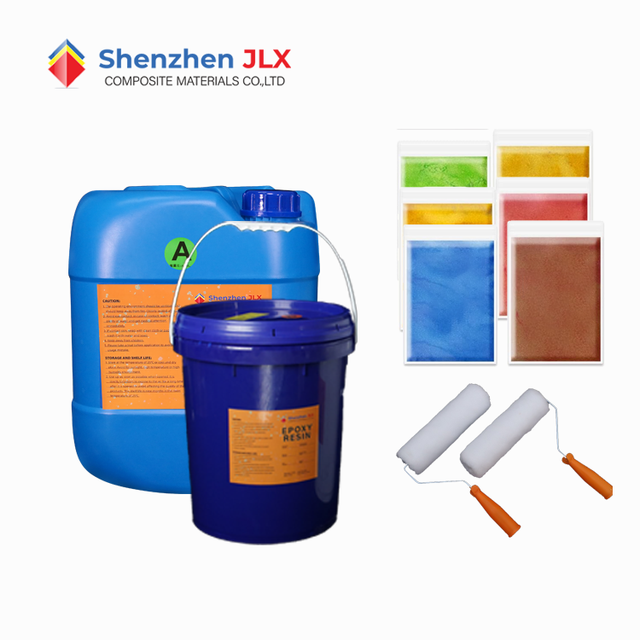 Factory High Quality  Glass Flake Epoxy Paint Floor Paint Floor Coating Epoxy  Epoxi  for Flooring 2 in 1