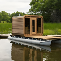 Fabricant de sauna extérieur carré de haute qualité, sauna en cèdre en forme de cube pour 2 à 4 personnes