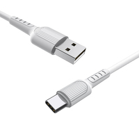 Kabel Pengisian Cepat Micro USB ke Type-C dengan Bahan PVC untuk Ponsel, Earphone & Laptop - Transfer Data 3A/5A