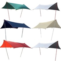 Bâche de camping extérieure, abri ultraléger imperméable et pare-soleil, tente portable coupe-vent pour plage et pique-nique