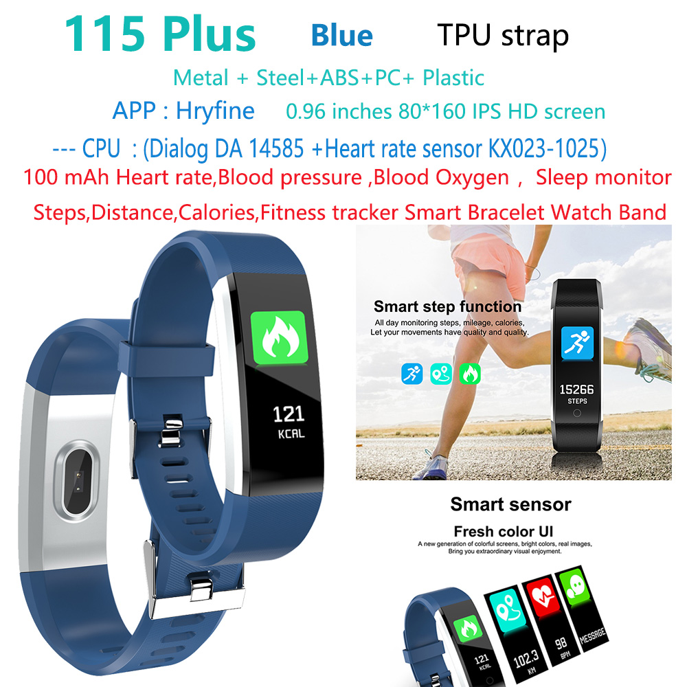 Azul 115-Plus-Sport-Fitness-Smart-Watch-bracelet-Band