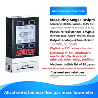Le débitmètre massique de gaz à flux laminaire ALICAT est équipé de 98 types de gaz pour créer une étalonnage de flux de gaz mixte