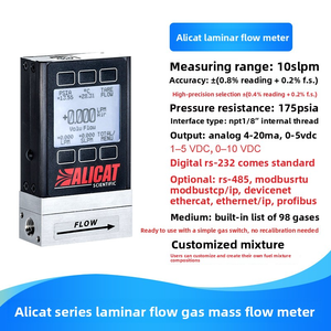 El Medidor de Flujo Másico de Gas de Flujo Laminar <span class=keywords><strong>ALICAT</strong></span> Está Equipado con 98 Tipos de Gases para Crear una Calibración de Flujo de Gas Mixto - Product Image 4