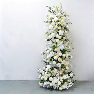 ซุ้มดอกไม้ประดิษฐ์สีขาวเขียวสำหรับตกแต่งพิธีแต่งงาน - Product Image 2