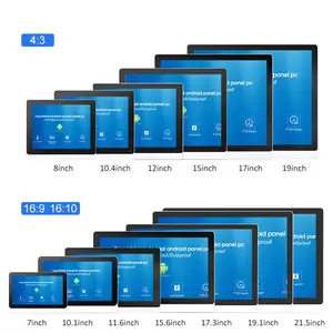 Touchthink 10.1 15 17 1921.5インチAndroidオールインワンタッチスクリーンコンピューター1000nitIP65ファンレスWifi産業用タッチパネルPC