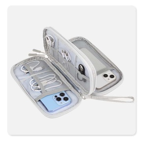 Organisateur en tissu Oxford, grande capacité, fermeture à glissière, sac gris multifonctionnel pour un usage quotidien - Product Image 4