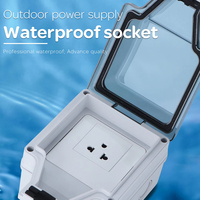 Enchufe Impermeable LangYeao IP66 con Caja, 13A 250V, 1/2 Tomacorriente, para Exteriores, Baño, Cocina, Universal para DE, UK, FR
