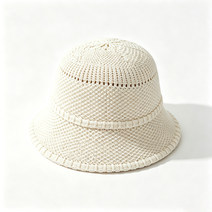 Chapeau Bob Femme en Tricot Creux Respirant et Doux, Casquette de Pêcheur au Crochet Légère pour l'Été et les Activités Quotidiennes en Extérieur - Product Image 3