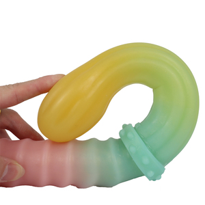 LUUK Silicone liquide Super doux Phoenix couleur gode Double têtes pénis réaliste en caoutchouc coq pour jouet sexuel lesbien - Product Image 2