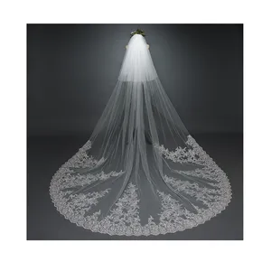 Top fashion Bridal Veil Korean style new large trailing wedding veil sequined lace wedding veil