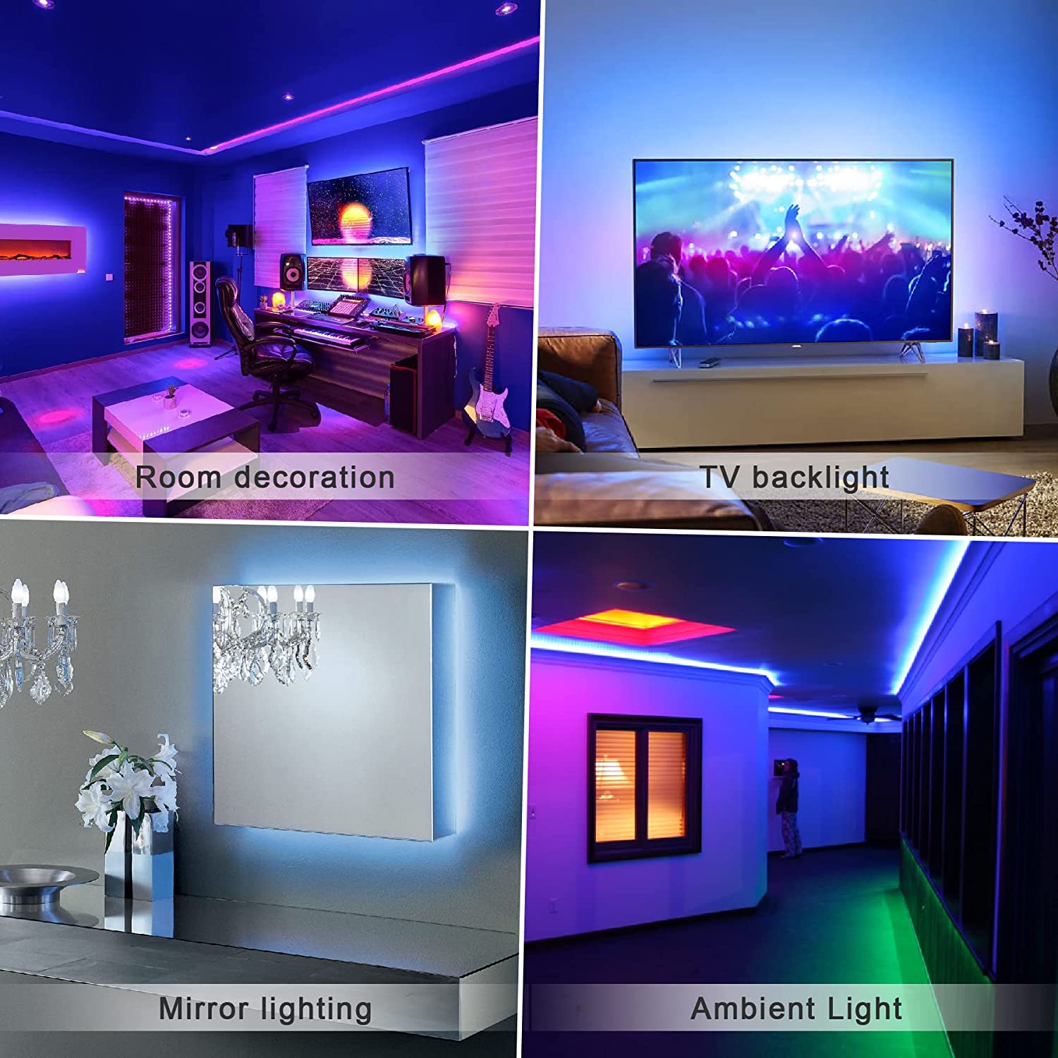 Amazon Hot Sale Alexa Google Tuya Wifi RGB LED Light SMD2835 5050 LED Smart Light strip Garden Waterproof Can Pasted Light Strip