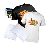 Paquete de 100 hojas A3/A4 papel de transferencia de calor de inyección de tinta claro/oscuro para impresora de inyección de tinta de impresión de tela Camiseta de algodón