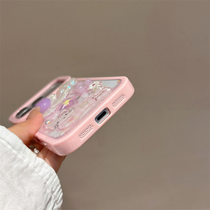เคสโทรศัพท์ iPhone 15 16 14 17 Pro Max ลายดอกไม้ 3 มิติ น่ารัก สไตล์แฟชั่น พร้อมลายแมวและหมีดาว สำหรับสาวๆ ป้องกันการกระแทก - Product Image 6
