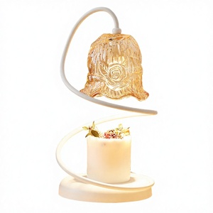 Chauffe-bougie électrique parfumé Crystal Rose Shade avec support en spirale métallique et chauffe-bougie en pot pour usage domestique, prise AU/US - Product Image 4