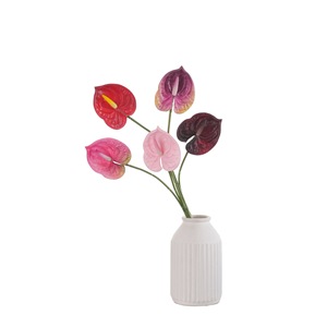 CallaFloral Anthurium Fleurs Artificielles en PVC Brillant Décoration Intérieure Branche Unique MW86103 - Product Image 5
