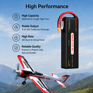 Batterie Li-Po CE en gros 6500mAh 20C pour drones RC, quadricoptères, hélicoptères, voitures, bateaux avec connecteur XT60/XT30 - Product Image 5