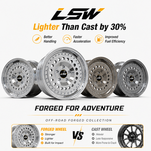 LSR8005 5x114.3 5x120.65 15 16 17 นิ้ว ล้อฟอร์จ ขอบขัดเงาเต็มวง แบบรูสองแถว ขายส่งราคาพิเศษ - Product Image 5