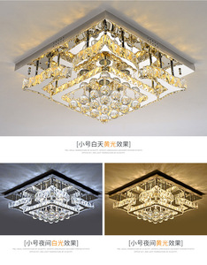 उच्च गुणवत्ता वाले आधुनिक वर्ग के नेतृत्व वाली क्रिस्टल छत लाइट चेंडेलियर एसी पावर स्रोत ip44 स्टेनलेस स्टील - Product Image 5