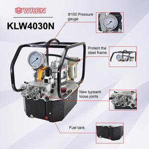 WREN OEM/ODM Suministro KLW4030N-2 Bomba Hidráulica de Accionamiento Neumático Llave Dinamométrica de Alta Gama 4.0HP 70 Mpa Tanque de Aceite de 8L CE - Product Image 2