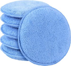 Tampons applicateurs de cire pour voiture en microfibre de 5 pouces, personnalisés, pour le lustrage et le nettoyage automobile - Product Image 1