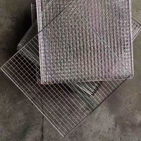 Grille de barbecue réutilisable en charbon de bambou, en acier inoxydable 304, résistante à l'eau et à la chaleur, fournie par l'usine d'Anping