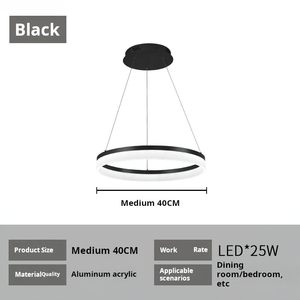 Lámpara colgante de acrílico Simple moderna para el hogar, <span class=keywords><strong>Hotel</strong></span>, restaurante, anillo circular redondo, lámpara de araña, luces de techo circulares - Product Image 3