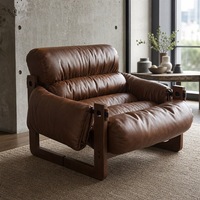 Cremefarbener Einzelsessel Anpassbar OEM ODM Mid-Century Modern Armlehnstuhl mit Massivholzbeinen für Wohnzimmer Schlafzimmer