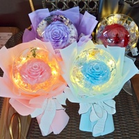 Yunnan Eeuwige Roos Pom-Pom Bobo Bal Bloemboeket Lichtvenster Display Cadeaubox Hortensia Gedroogde Bloem Festival/Valentijnsdag