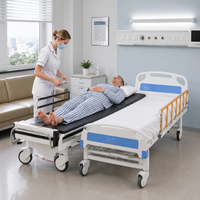 Lit de transfert électrique VU sans levage, chariot-brancard hospitalier pour le transport en USI des patients gravement malades et post-opératoires