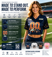 Maillot de football version fans 2026 OEM de premier plan, maillot de sublimation pour femme en maille polyéthylène antibactérienne taille haute, t-shirt de sublimation