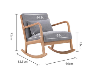Factory Direct Supply European Nordic Style Wooden Solid Wood <strong>Rocking</strong> <strong>Chair</strong> Living Room <strong>Arm</strong> <strong>Chair</strong> - Product Image 3