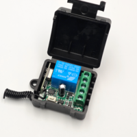 Système de télécommande universel 1 canal mini 433 MHz étanche avec récepteur de relais sans fil, code d'apprentissage, 2 boutons LED