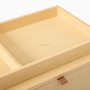 FERLY Meuble de chambre à coucher privé en <span class=keywords><strong>bois</strong></span> de chêne massif personnalisé <span class=keywords><strong>Commode</strong></span> à 6 tiroirs pour bébé avec panier à <span class=keywords><strong>langer</strong></span> - Product Image 2