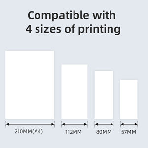 Imprimante thermique sans fil A4 MHT-M8 portable rechargeable sans encre de 58-216mm pour la facturation au détail de bureau mobile - Product Image 3