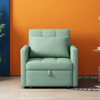 Sillón Reclinable Individual de Lujo Ligero para Oficina, Ocio, Hotel, Dormitorio, Sofá con Brazos, Sofá Cama Plegable para Hospital, Ahorra Espacio