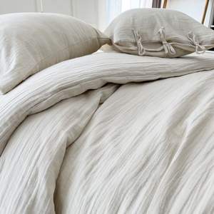 Populer dan nyaman <span class=keywords><strong>2</strong></span> lapisan 100% katun penutup selimut muslin kain kasa dipasang seprai set - Product Image 6