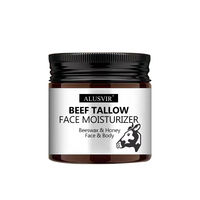 Crème Baume Hydratant Visage et Corps au Suif de Bœuf et Miel, Produits de Soin de la Peau Beautés Nourries à l'Herbe de Marque Privée