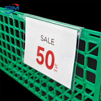 Porte-étiquettes en PVC transparent, fixation sans outil, certifié CE, tailles A6/A7/A8 pour les magasins de détail, affichage des détails des prix