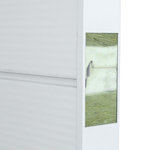 Panneaux sandwich en laine de roche de 50-200mm ignifuges et thermoisolants certifiés CE adaptés à la construction de murs extérieurs - Product Image 5