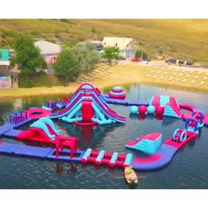 Parc aquatique gonflable commercial en PVC pour adultes - Utilisation extérieure avec jeux de saut, parc aquatique gonflable flottant - Product Image 3