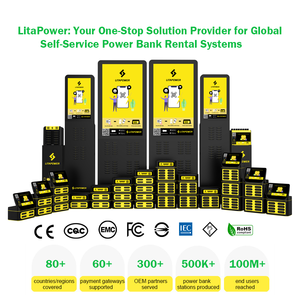 Bornes de recharge de téléphones portables, partage de batteries externes, 8 emplacements avec écran LCD, distributeur automatique de batteries, <span class=keywords><strong>location</strong></span> de chargeurs portables - Product Image 6