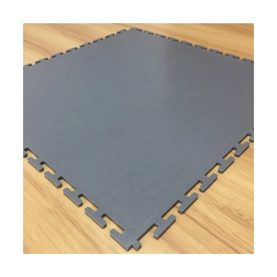 Tapis de sol en vinyle de verrouillage en pvc pur, 500x500mm, étanches et amovibles, pour utilisation dans le garage intérieur