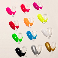 Kit de vernis à ongles en gel UV/LED 12 couleurs pastel platine pour nail art, marque privée