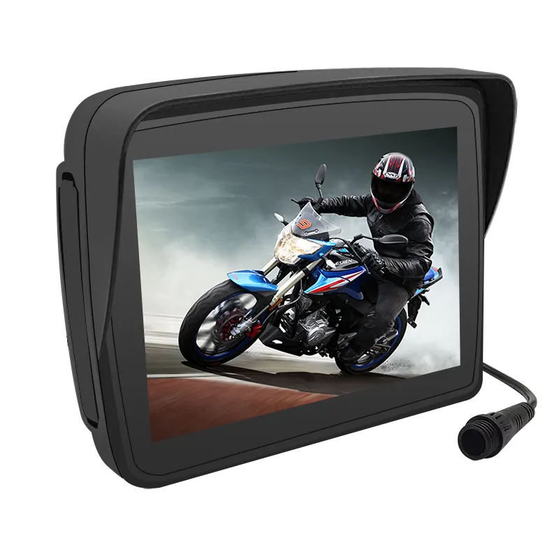 Motorcycle Gps Navigator IPX7 Waterproof 5" Touch Screen Motorcycle Gps With Wireless Carplay Android Auto