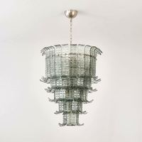 Lustre moderne élégant rond en cristal LED blanc chaud suspendu réglable en hauteur Solution d'éclairage pour installation de projet